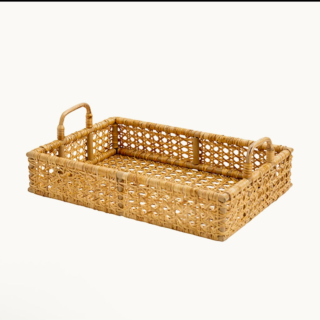 Cane Rattan Serving Tray
