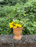 SMALL RATTAN URN VASE